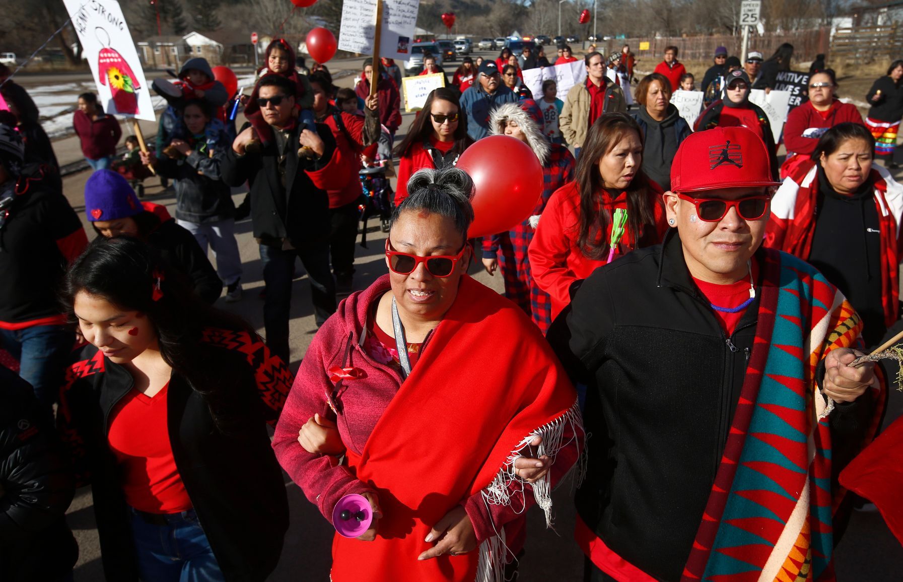 #HennyStrong march through Lame Deer